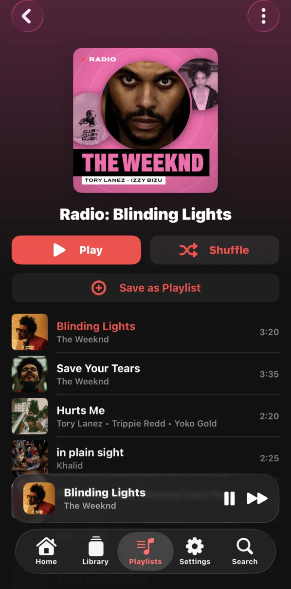 A radio started from one song
